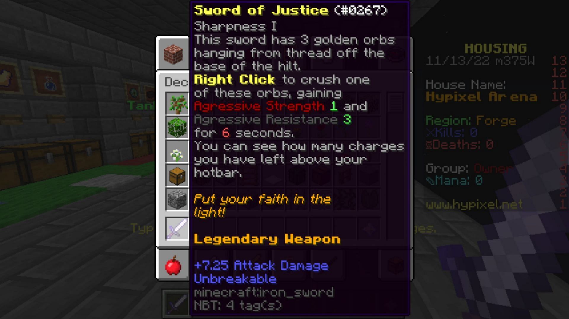 How to add lore to an item in Minecraft