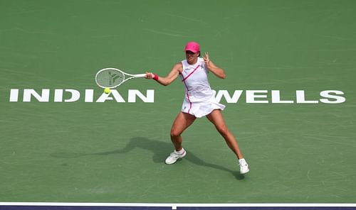 Iga Swiatek at the 2024 BNP Paribas Open in Indian Wells, California - Getty Images