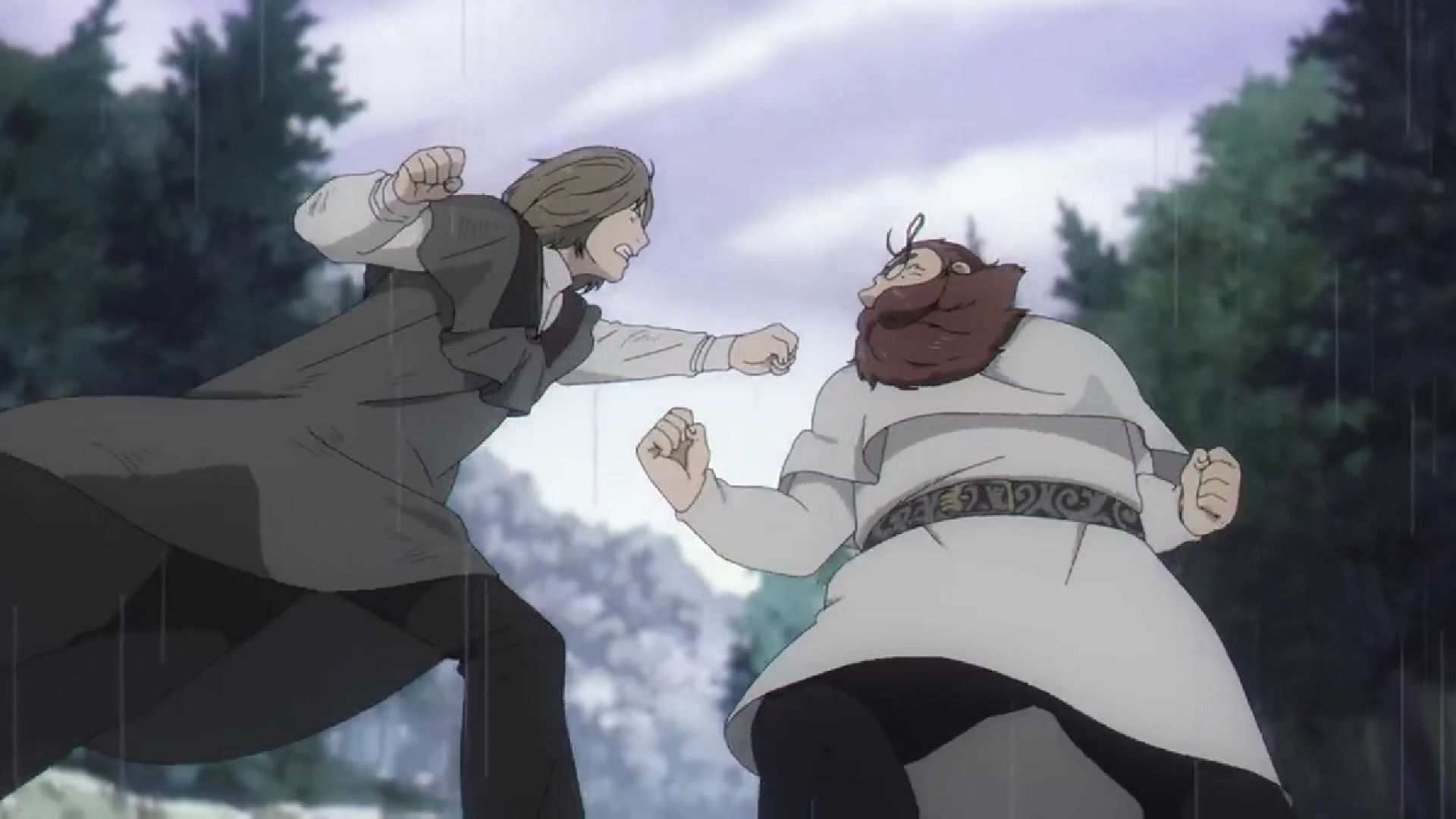Denken using his fists as shown in the anime (Image via Studio MADHOUSE)