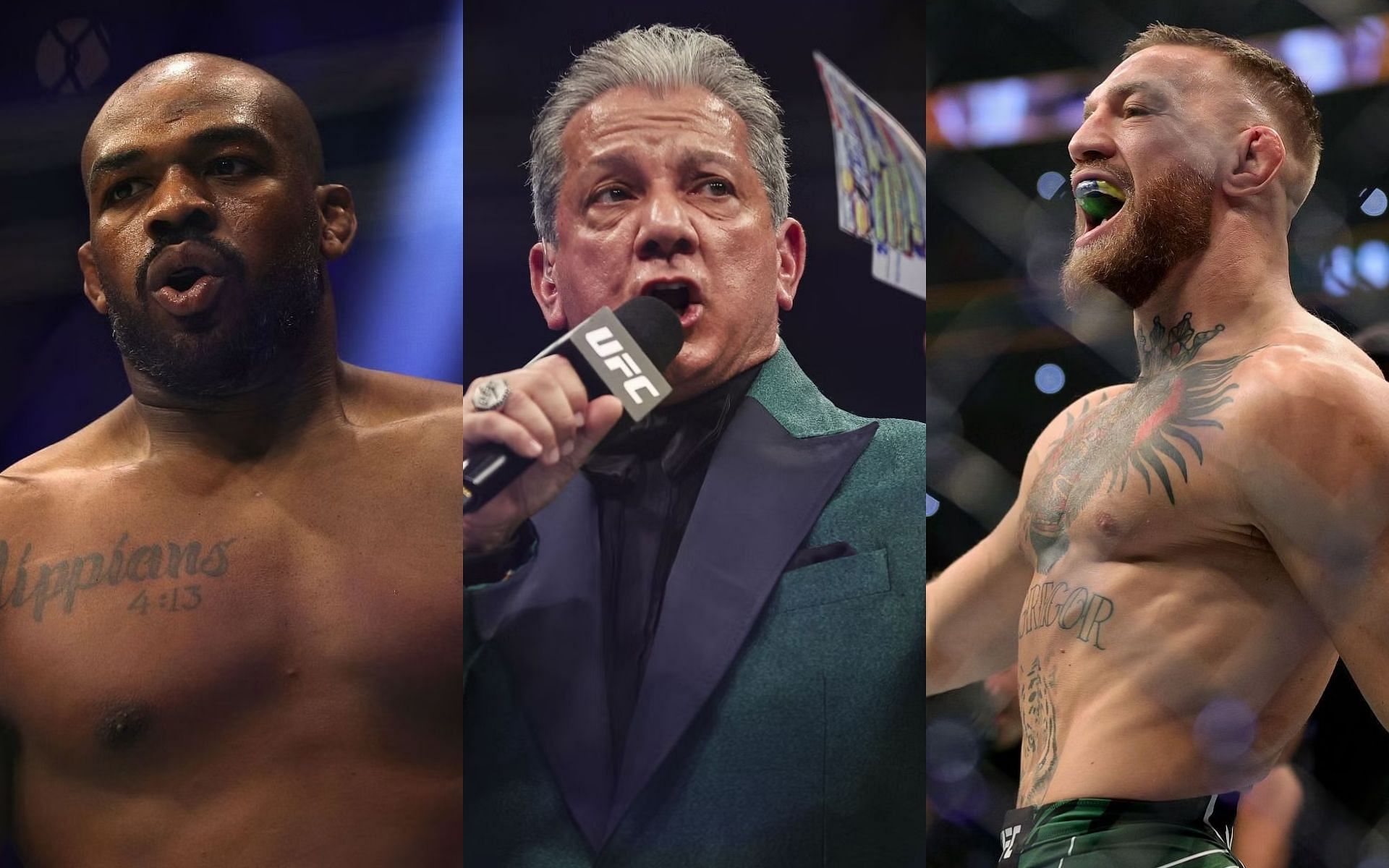 Who will be the third UFC fighter to earn Bruce Buffer&rsquo;s &quot;The One, The Only&quot; octagon introduction? Fans weigh in [Image courtesy: Getty Images]