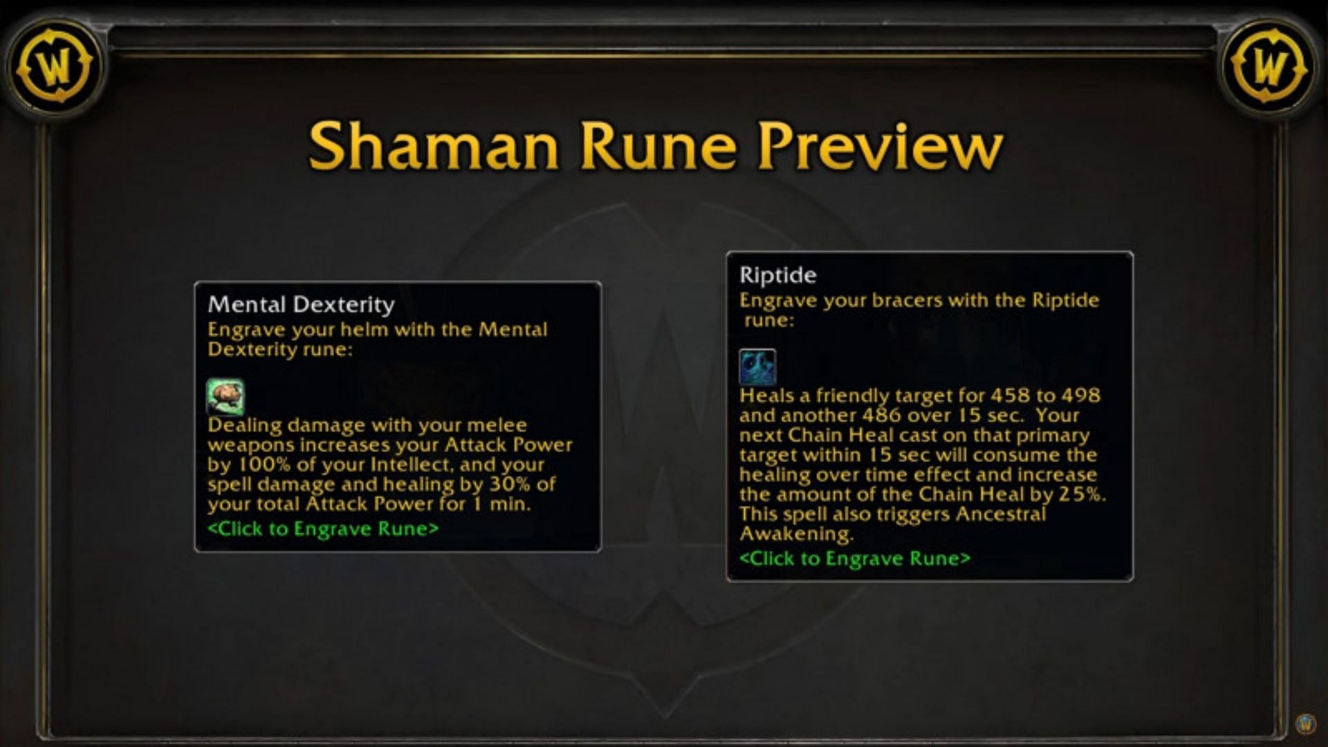 New Runes for Shaman in WoW Classic SoD Phase 3 (Image via Blizzard Entertainment)
