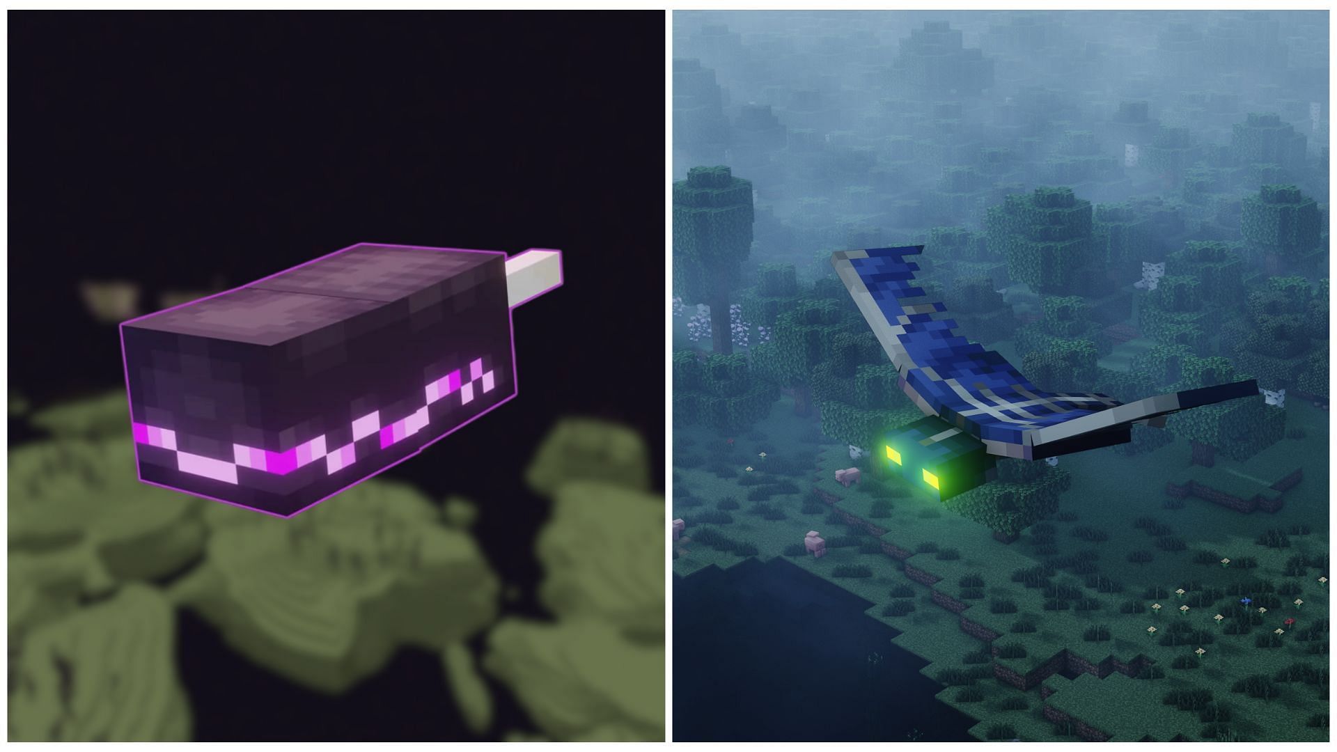 The Wraith vs Phantom in Minecraft (Image via u/LonelyMusicDisc on Reddit/Mojang)