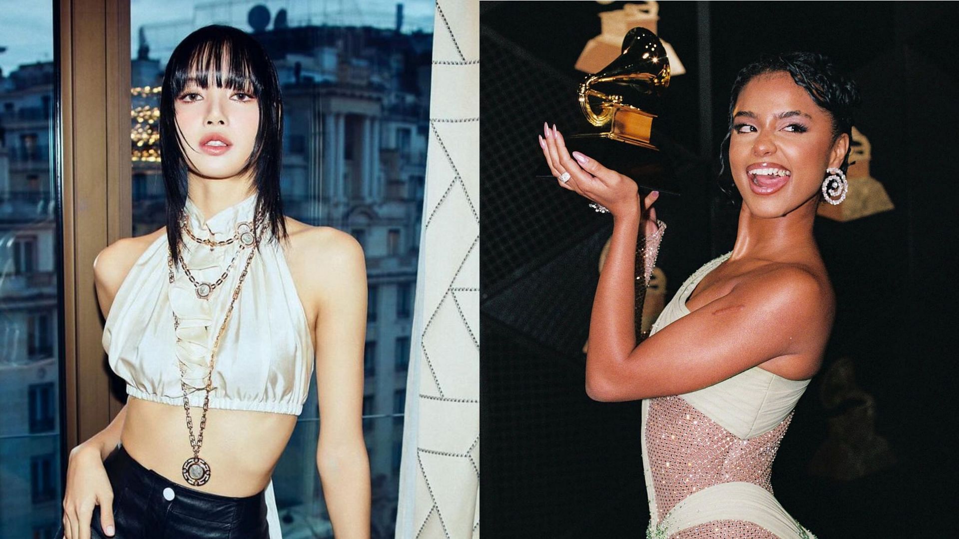 Tyla reveals she is in talks to record a collaboration with BLACKPINK&rsquo;s Lisa (Image via Lisa and Tyla/Instagram)
