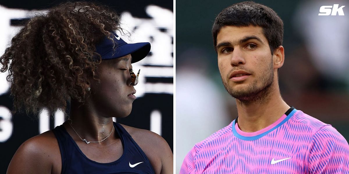 Naomi Osaka (Left) and Carlos Alcaraz