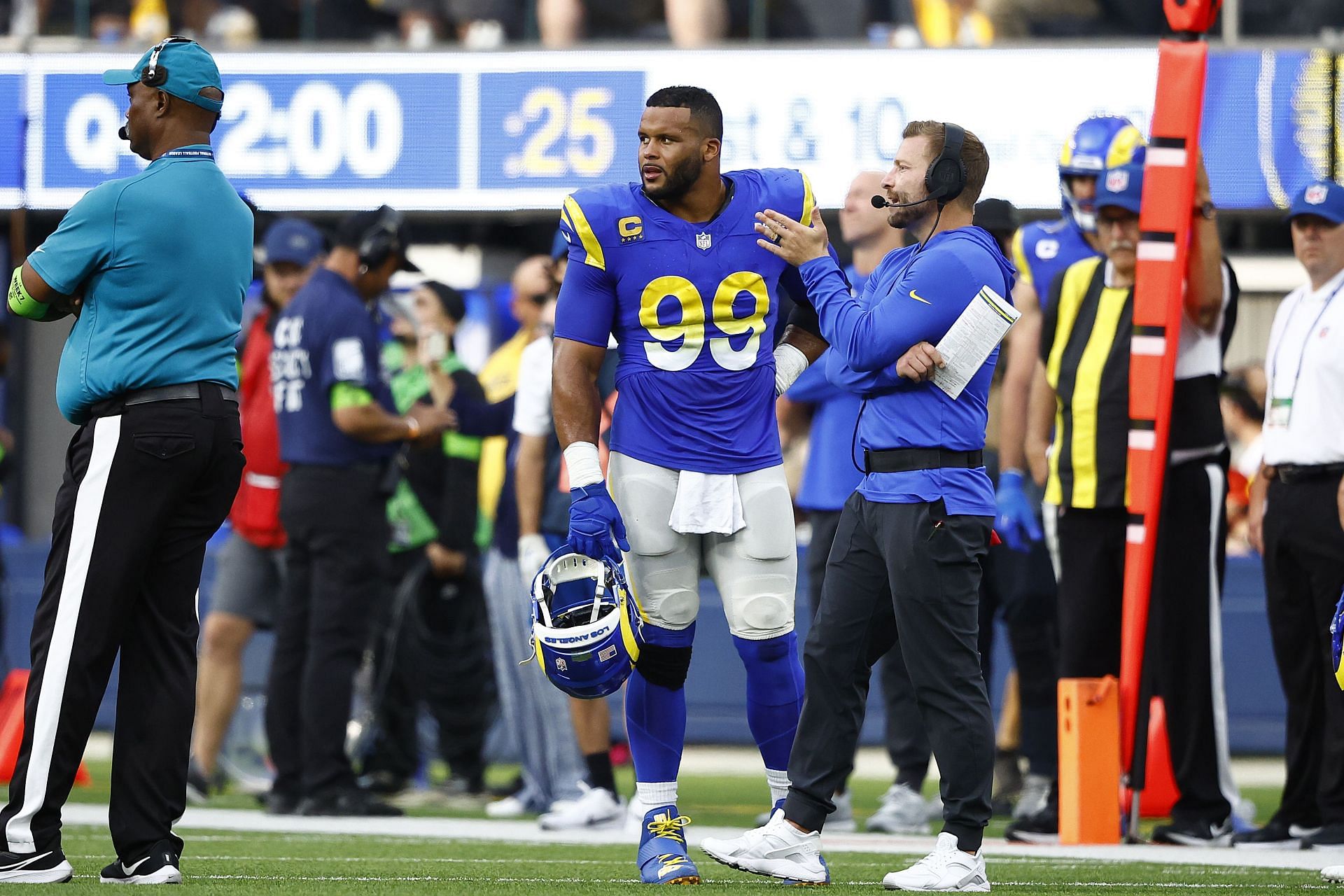 Aaron Donald at Pittsburgh Steelers vs. Los Angeles Rams