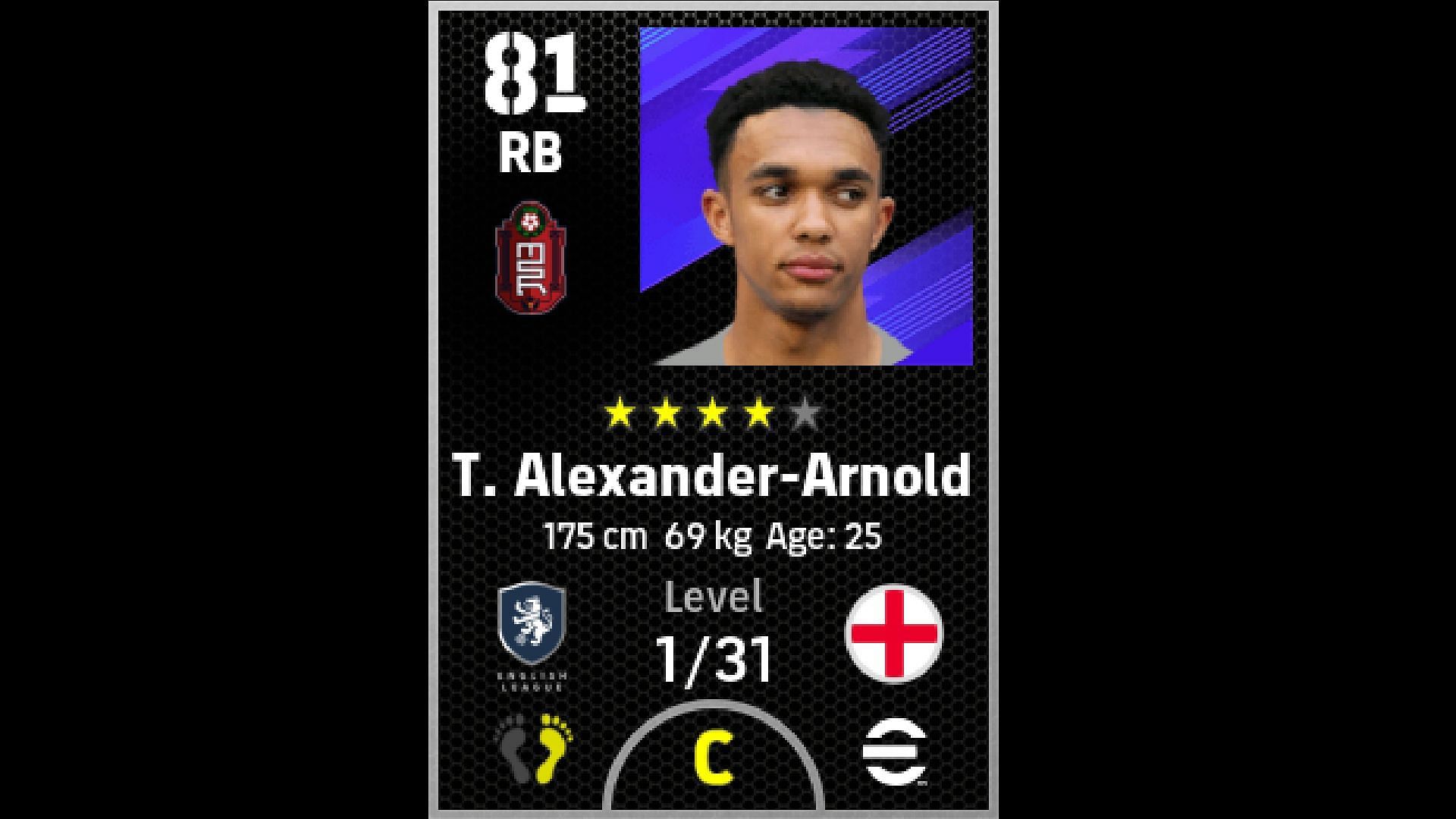Trent Alexander-Arnold is currently among the best Right Backs in the world (Image via Konami)