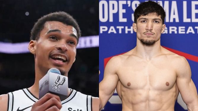 Victor Wembanyama calls French wrestling superstar Baysangur Chamsoudinov "Baki"