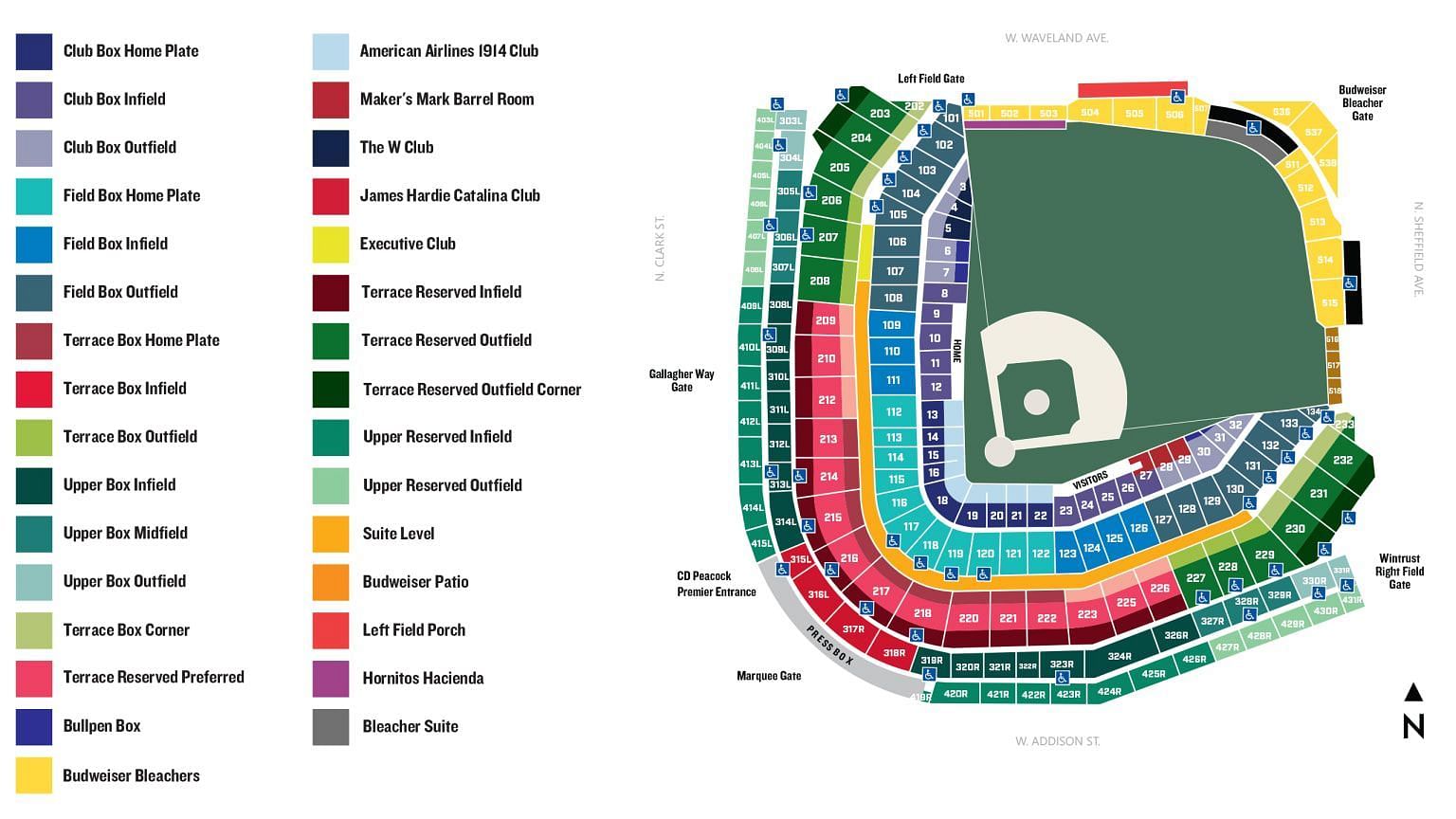 Wrigley Field Seating Chart