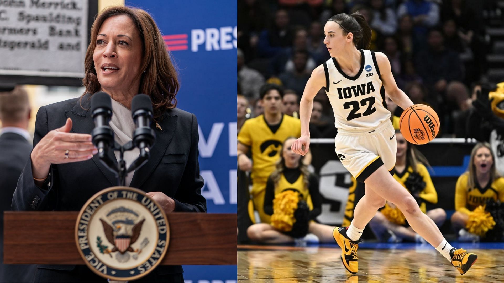 US Vice President Kamala Harris had some words of appreciation for Caitlin Clark