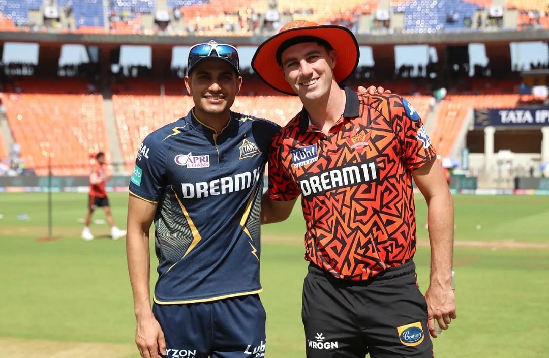 Shubman Gill and Pat Cummins at the toss