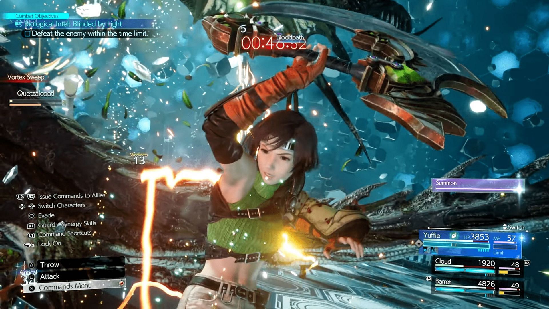 Yuffie&#039;s Ice is extremely useful against the Quetzalcoatl (Image via Square Enix || YouTube/Ventus SGN)