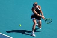 Caroline Wozniacki at the 2024 Miami Open.