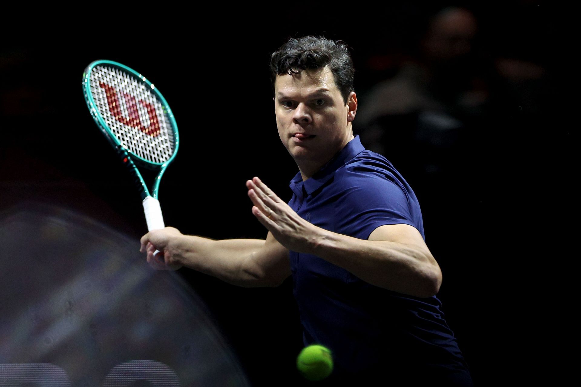 Milos Raonic at the 2024 ABN AMRO Open.