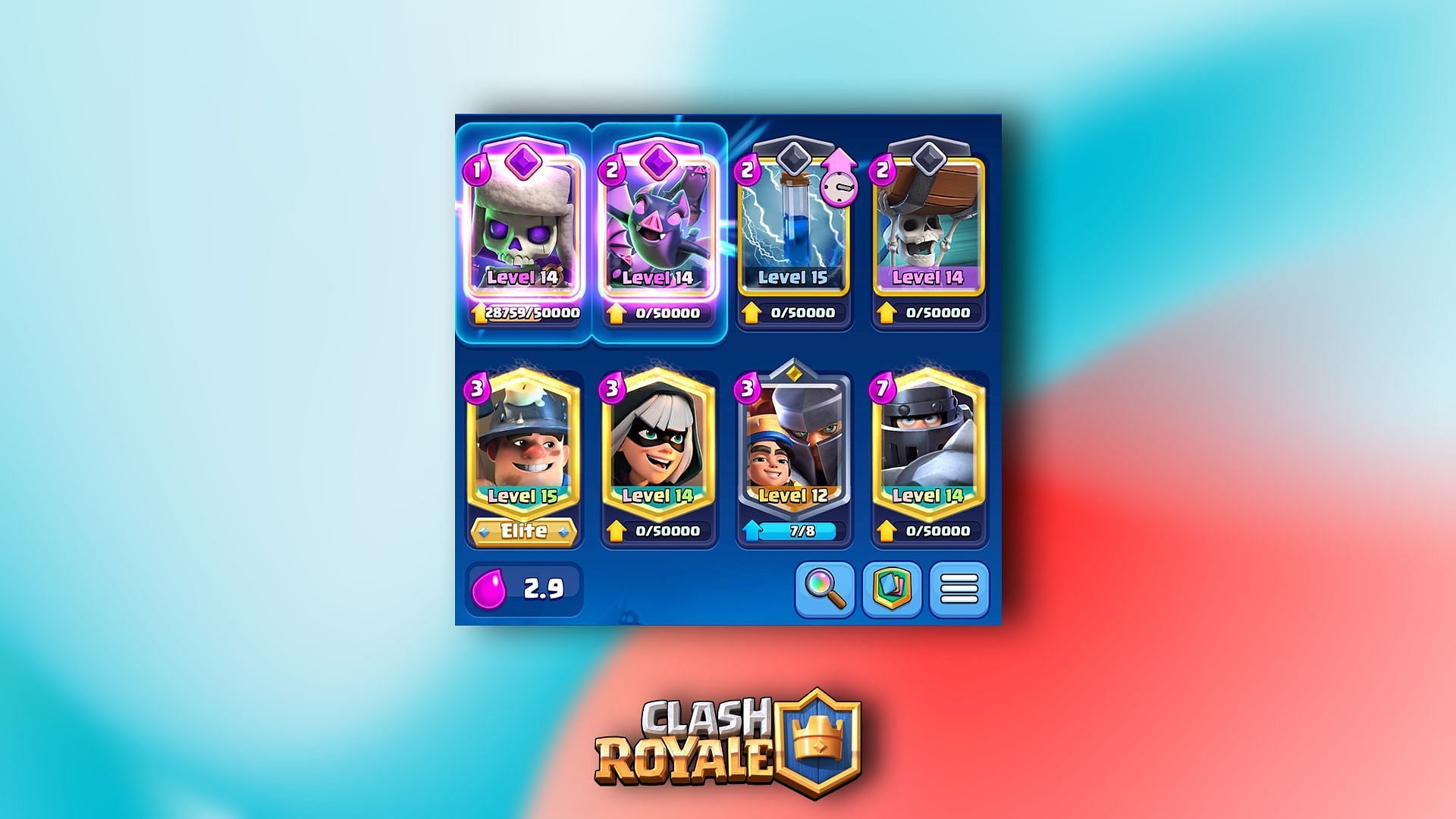 Mega Knight Wall Breakers with Skeletons Evolution deck (Image via Supercell)