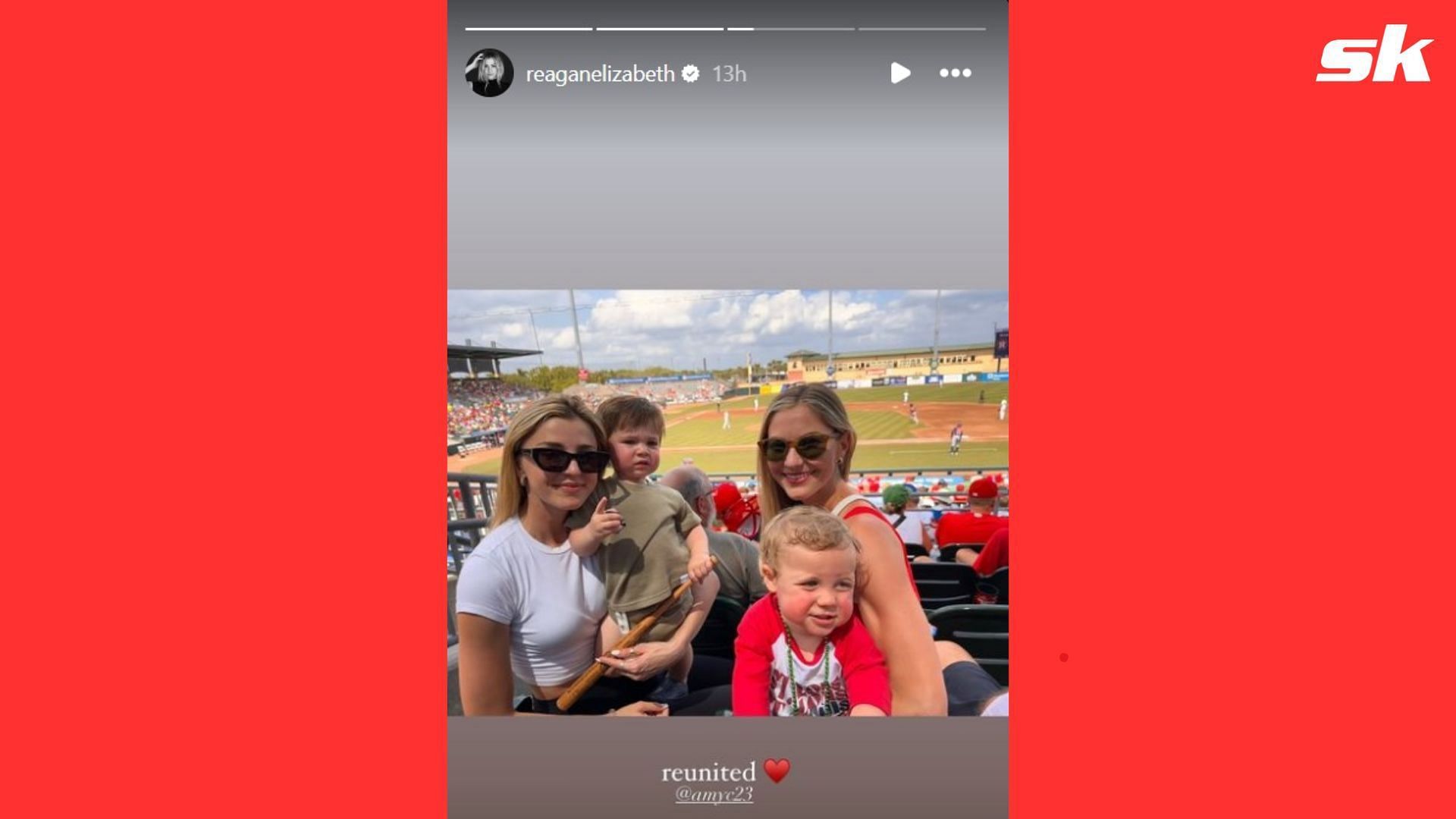 Alex Bregman;s wife Reagan took their son Knox to watch a game with Amy and Caden Cole