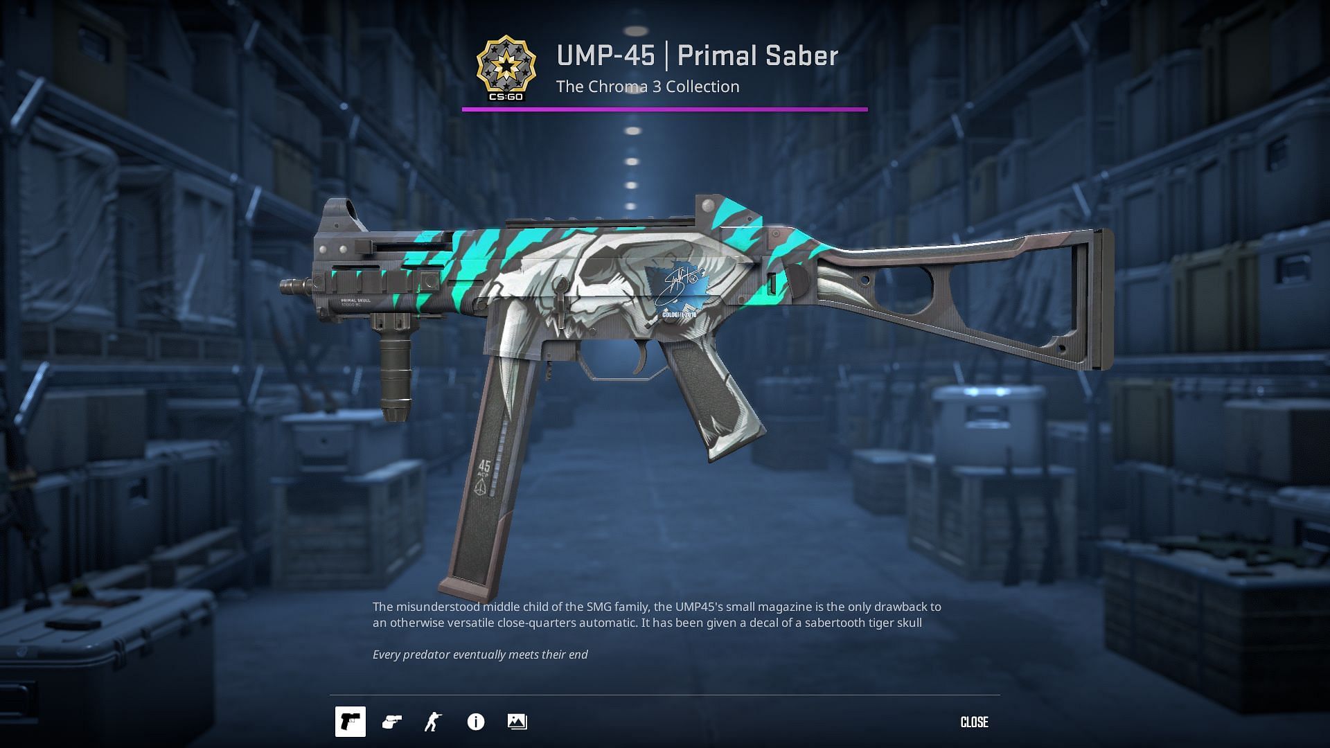 UMP-45 Primal Sabre (Image via Valve)