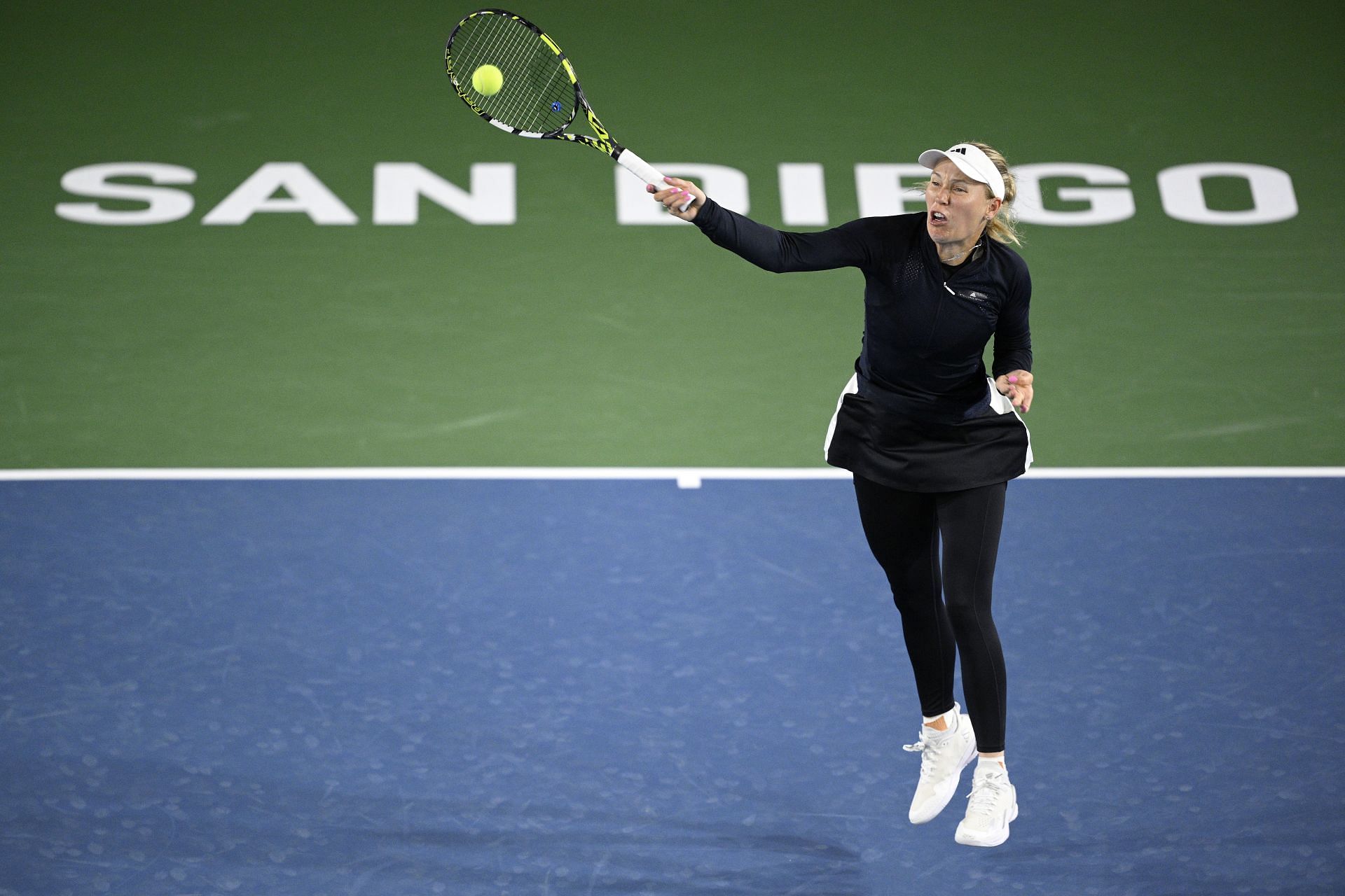 Caroline Wozniacki at the 2024 San Diego Open.