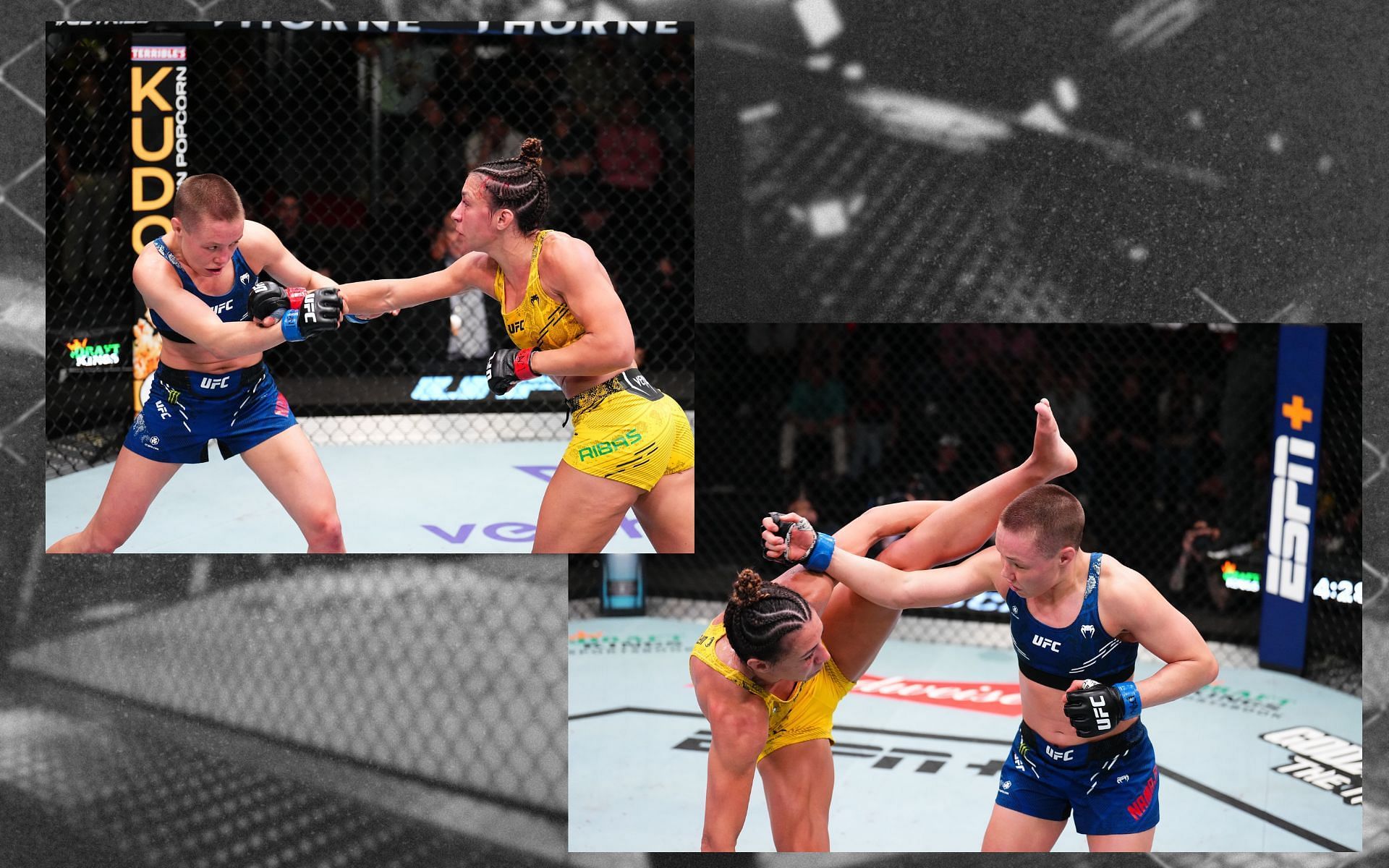 UFC Vegas 89: Amanda Ribas vs. Rose Namajunas. [image courtesy: UFC on x]