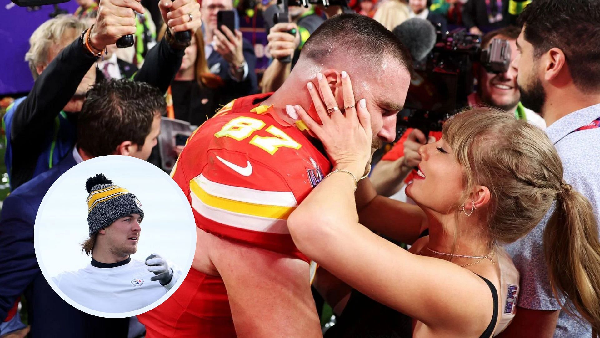Travis Kelce sneaks in Taylor Swift reference while addressing Kenny Pickett