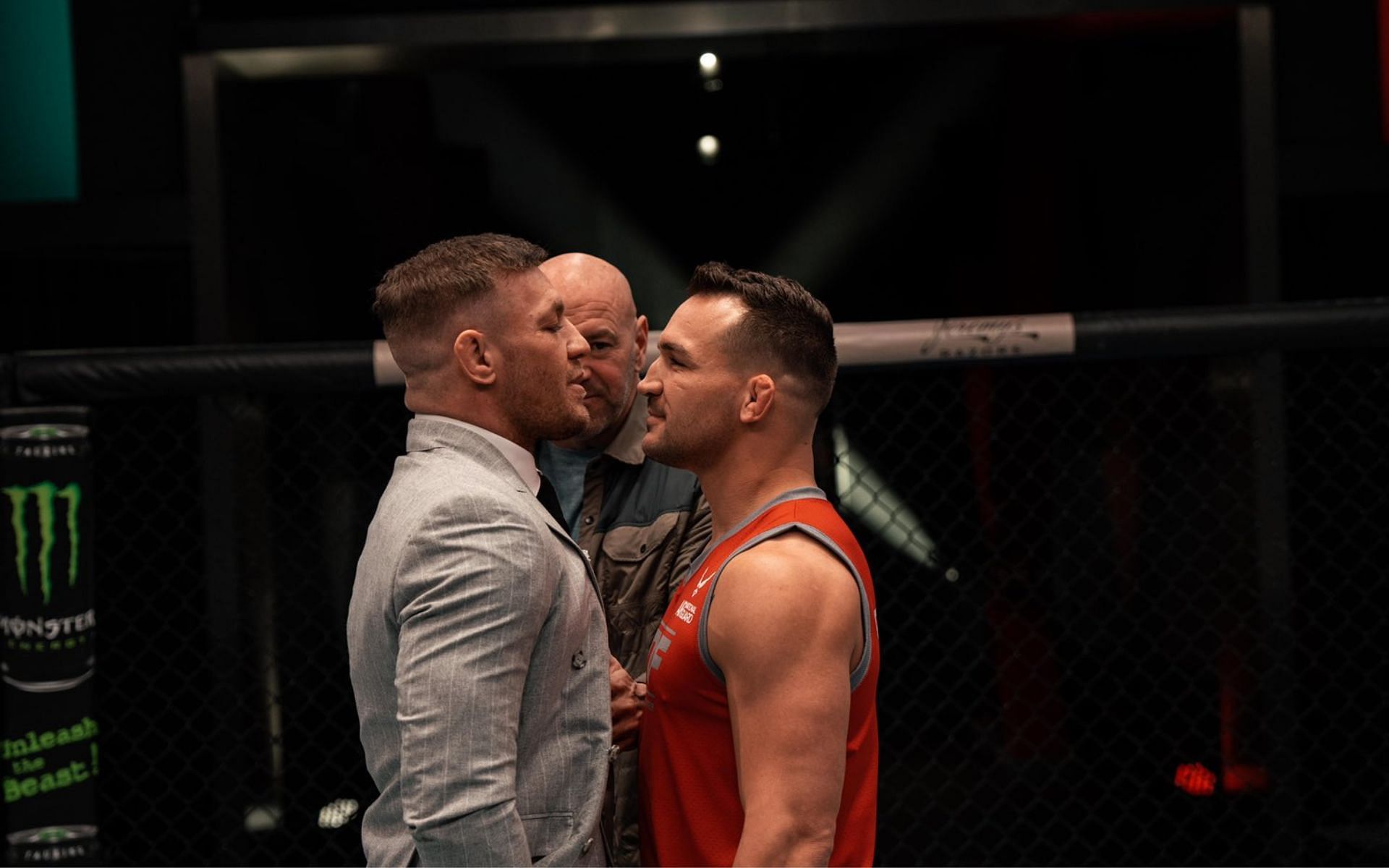 Conor McGregor faces off with Michael Chandler on The Ultimate Fighter (Image Courtesy - @TheNotoriousMMA on X/Twitter)