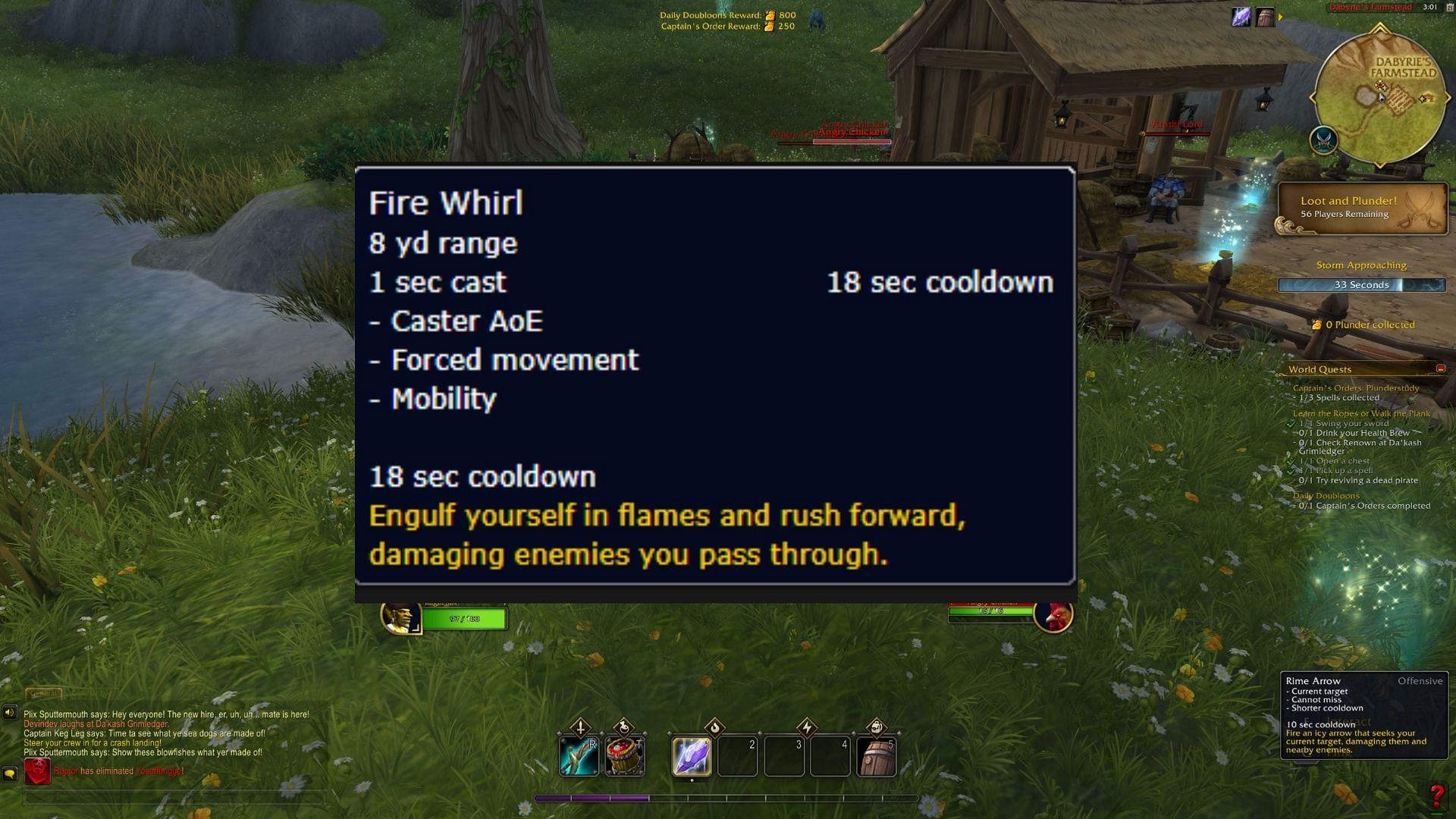 Fire Whirl in WoW (Image via Blizzard Entertainment)