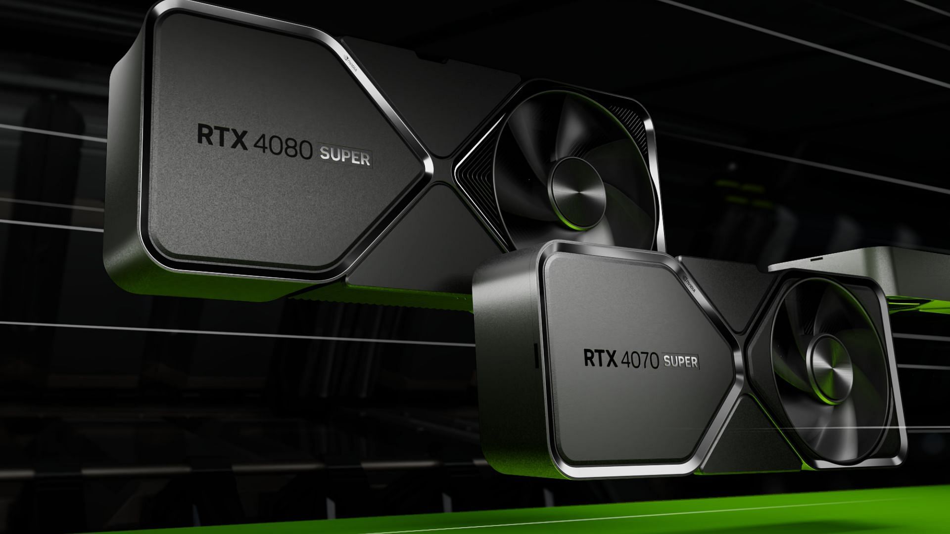 The Nvidia RTX 40 Super series video cards are much faster than the original variants (Image via Nvidia)
