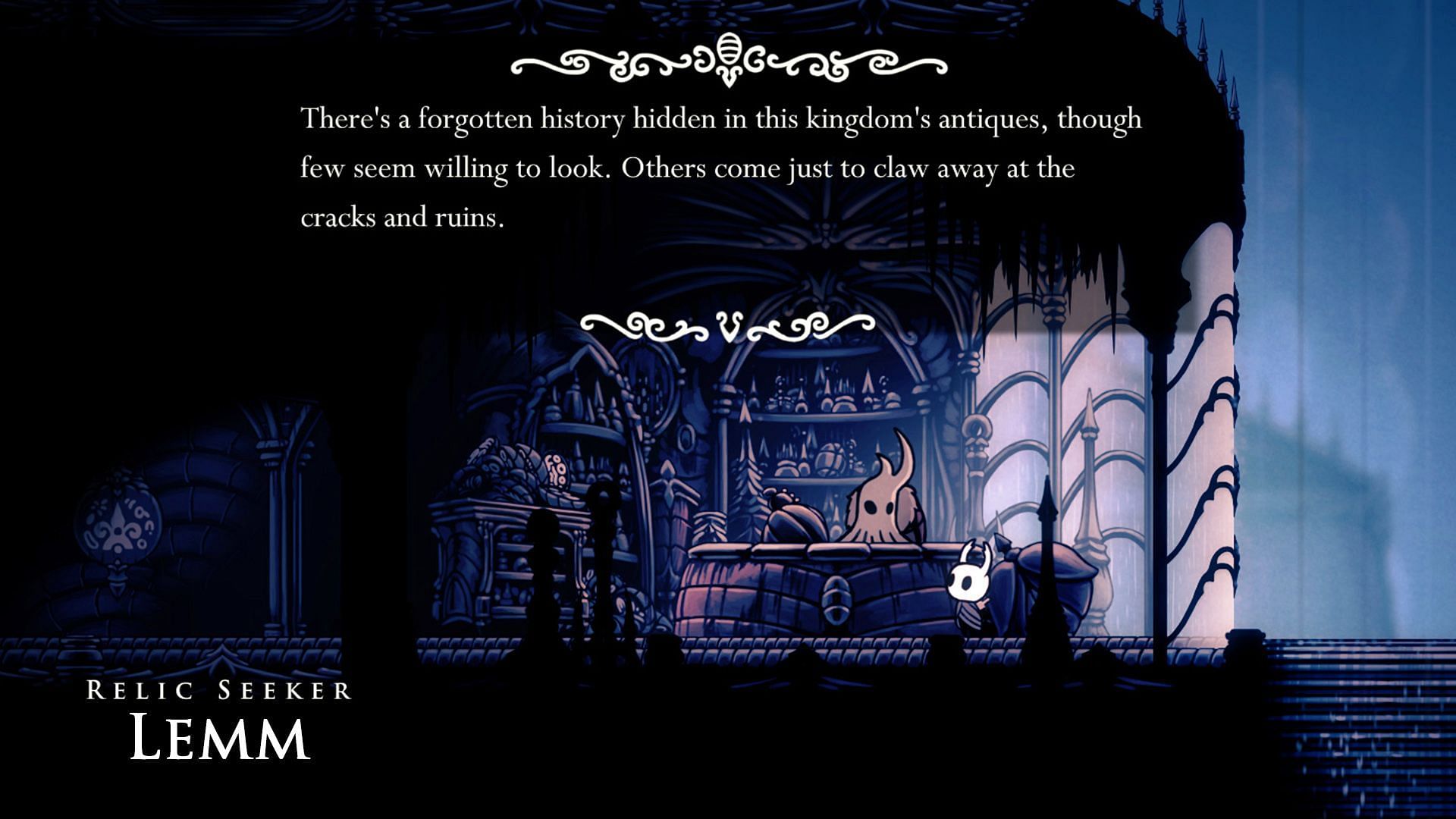 Prepare yourself for the upcoming story bits by experiencing Hollow Knight before Silksong. (Image via Team Cherry)