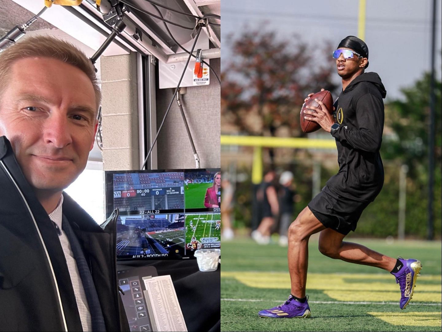 Joel Klatt and Michael Penix Jr collage