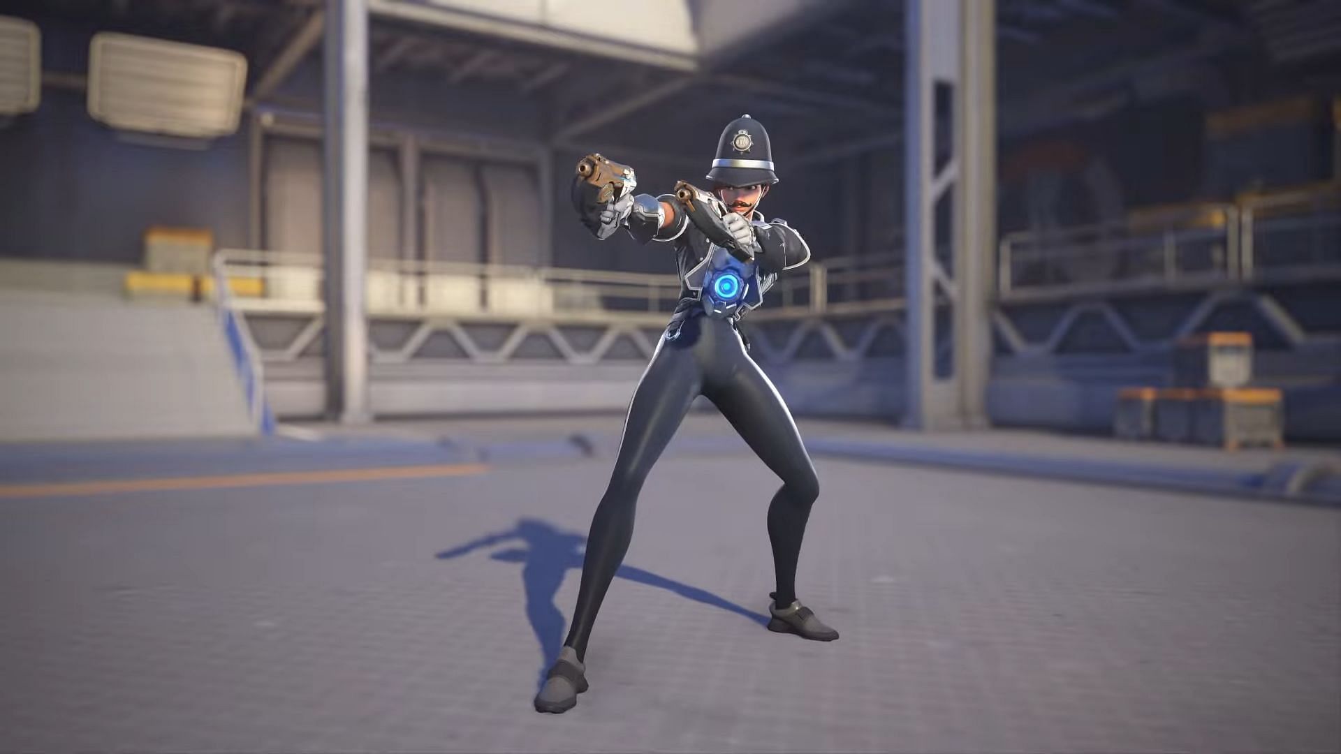 Constable skin (Image via Warped Overwatch/YouTube, Blizzard Entertainment)