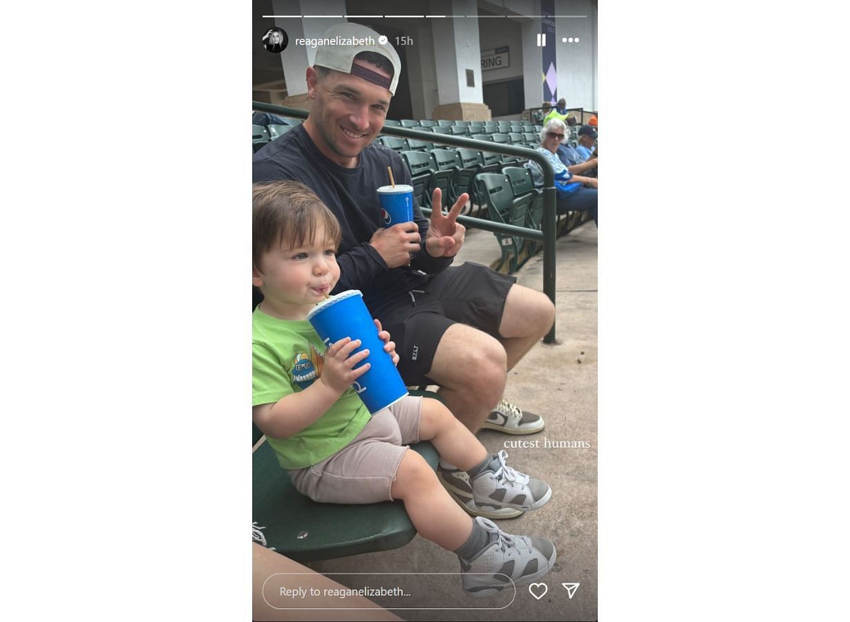 Alex Bregman with his son Knox