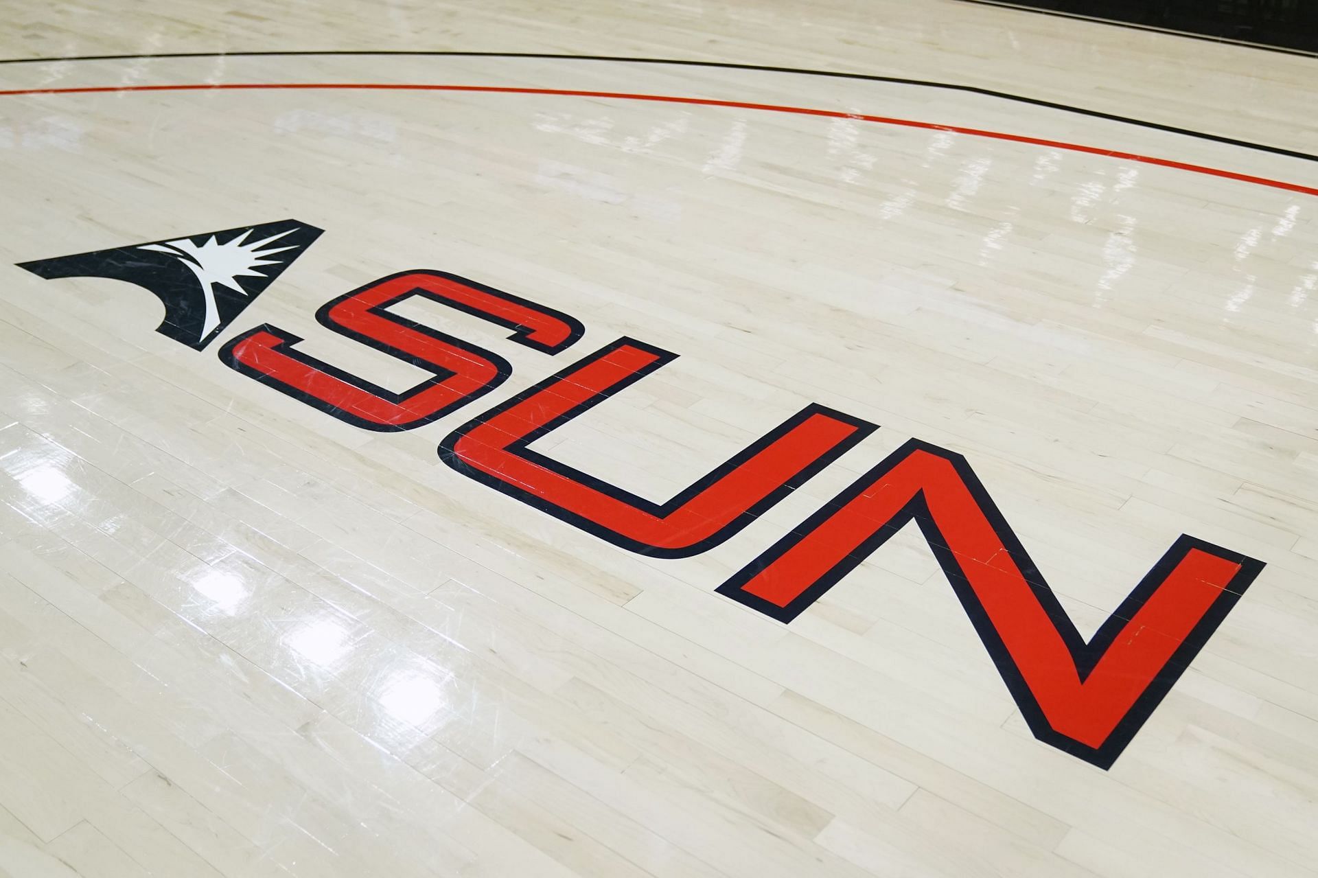 The Atlantic Sun logo on the floor.