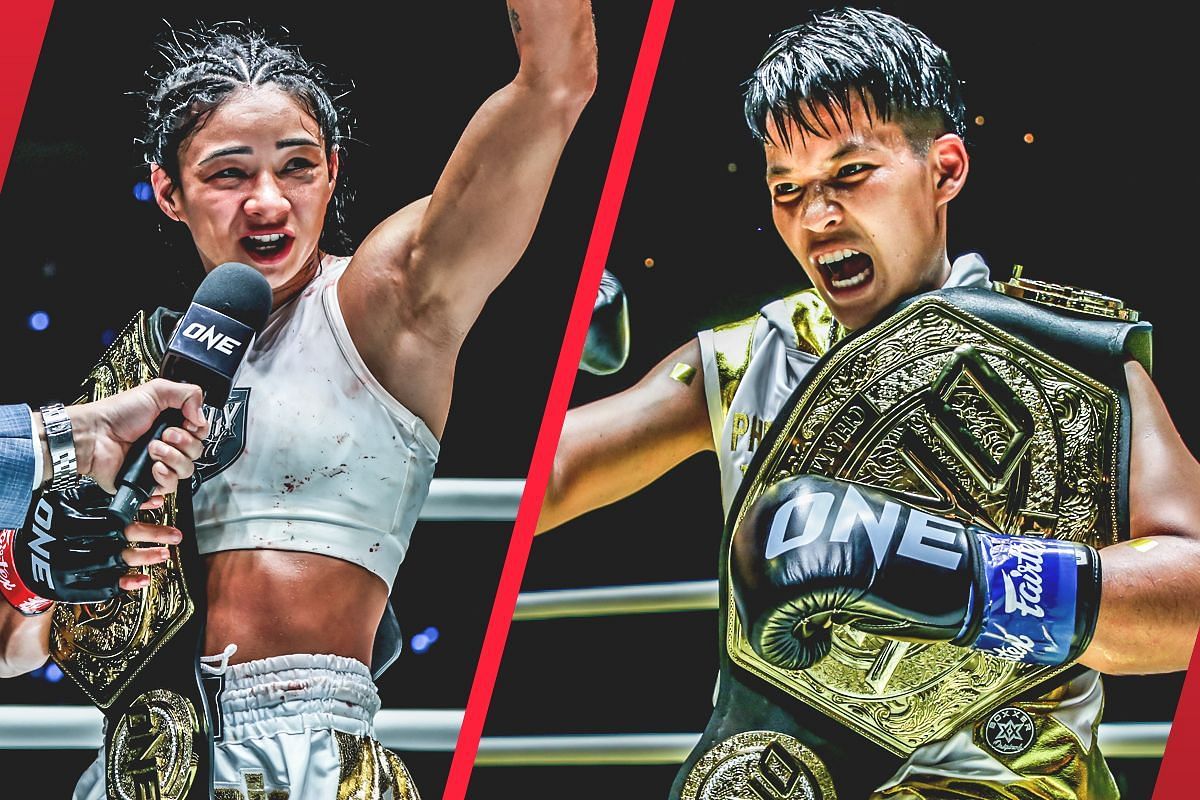 Allycia Hellen Rodrigues (L) is down for a champ vs champ showdown with red-hot Phetjeeja (R). -- Photo by ONE Championship