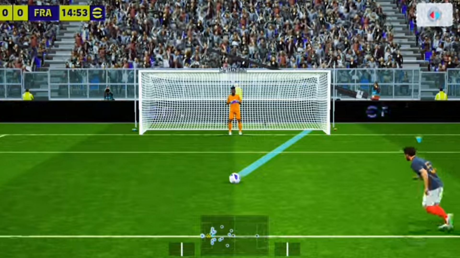 Mohamed Salah taking penalty (Image via Konami)