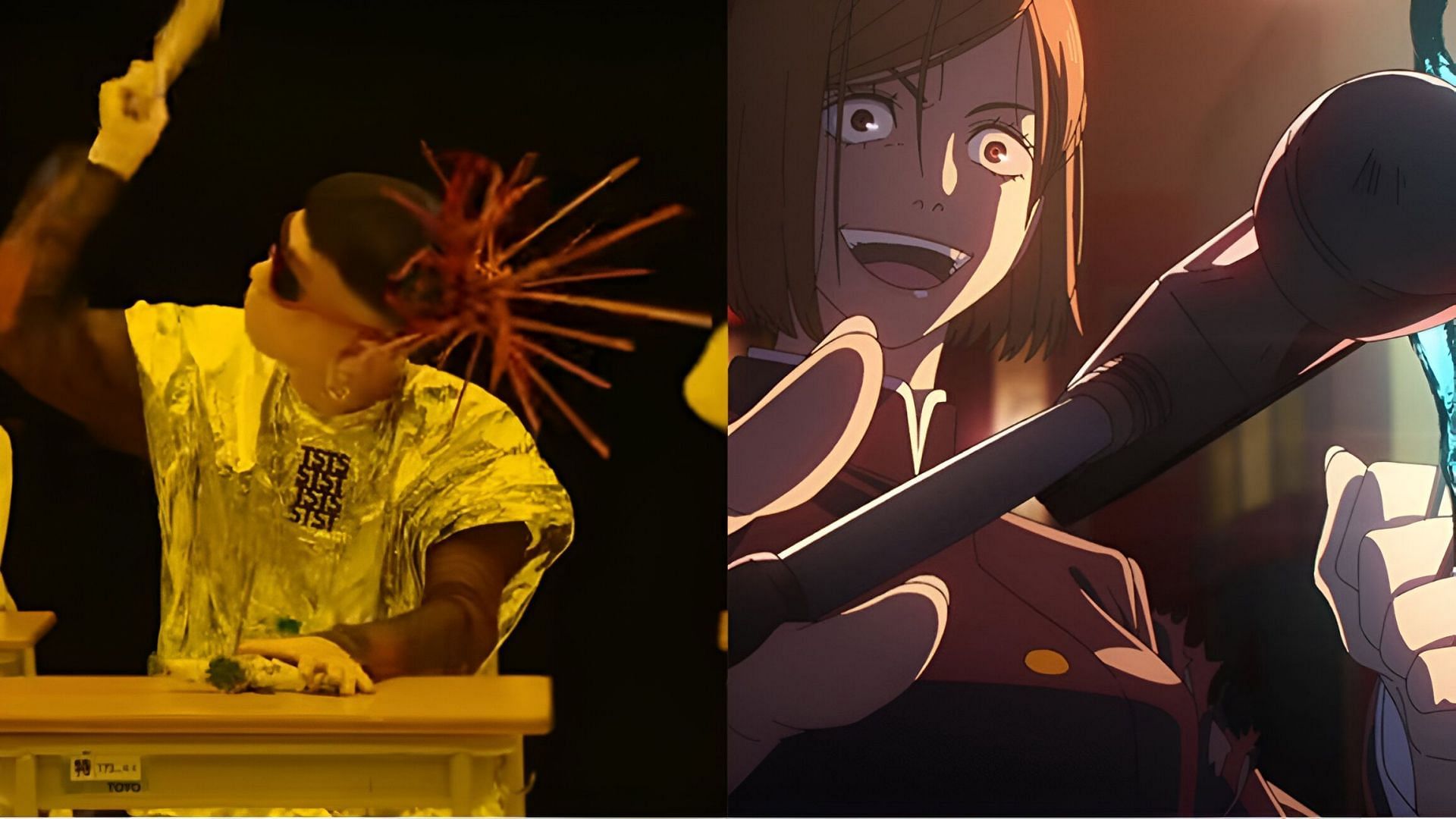 Special Z music video (left) and Nobara (right) (Images via King Gnu and MAPPA)