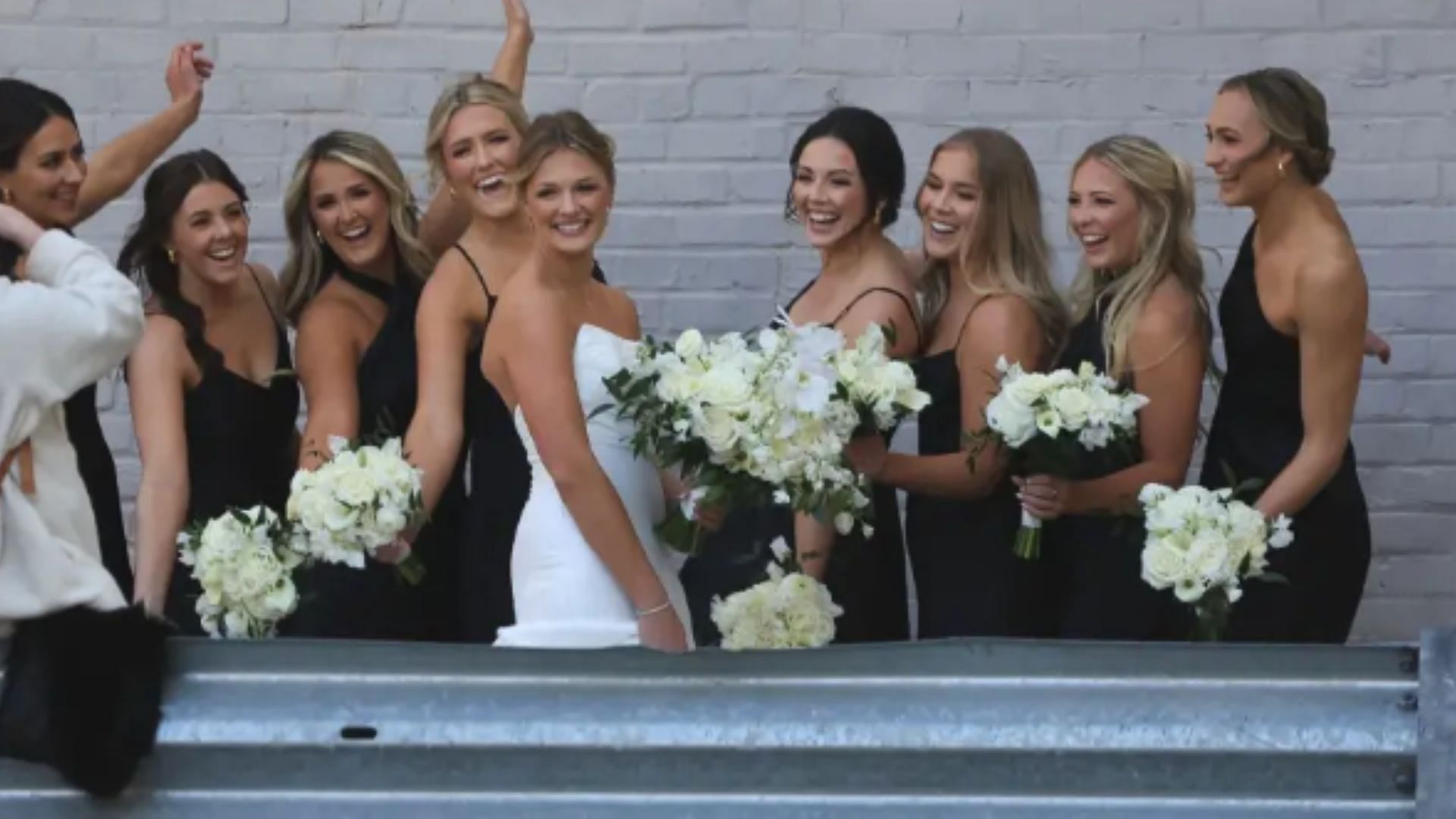 Jenna Brandt with her bridesmaids.