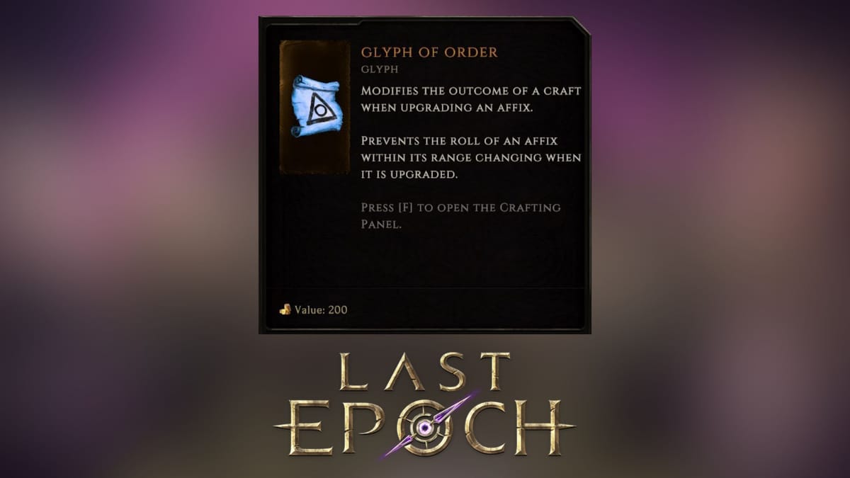 All Glyphs in Last Epoch, explained