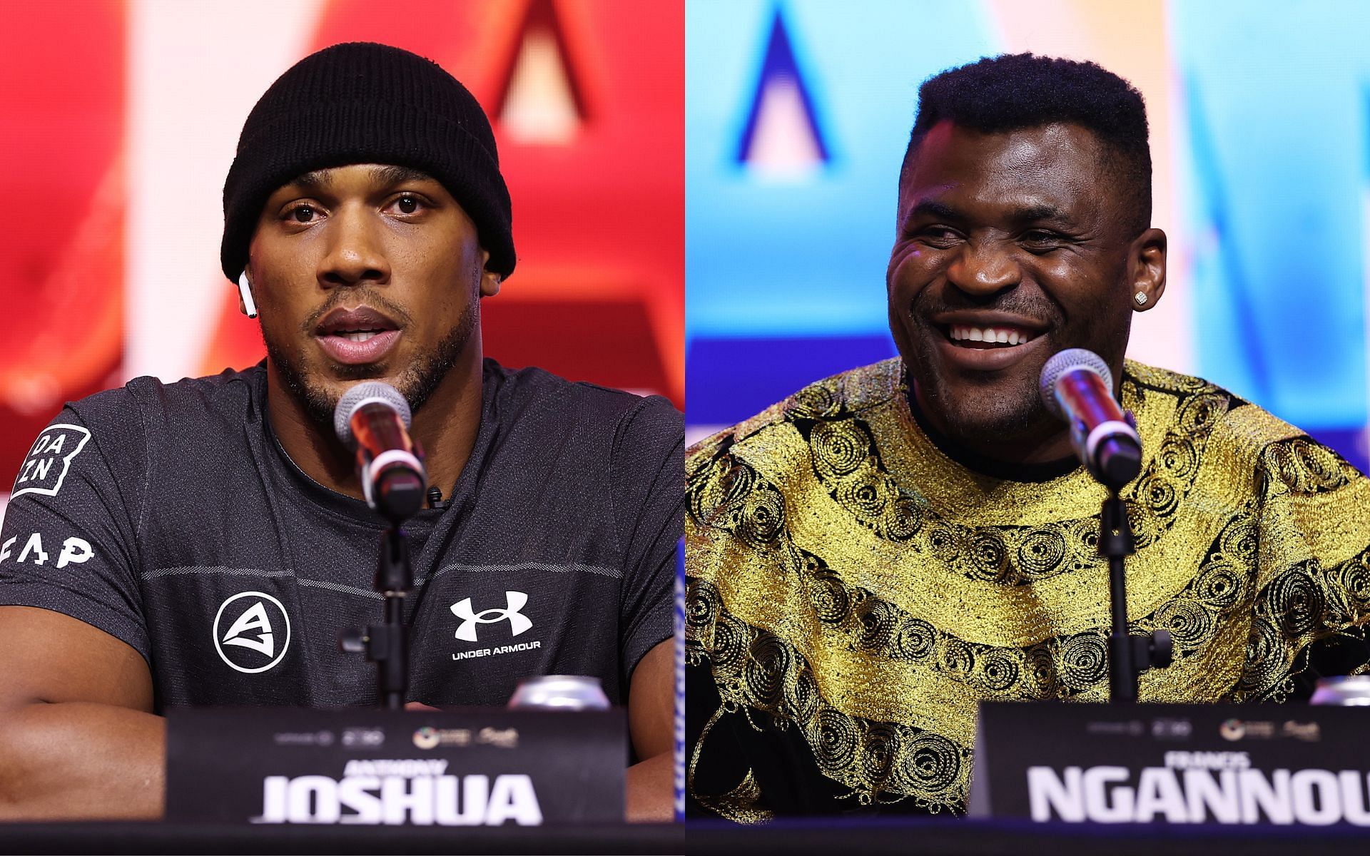 Anthony Joshua (left) is primed to face Francis Ngannou (right) in a pivotal heavyweight clash [Images courtesy: Getty Images]