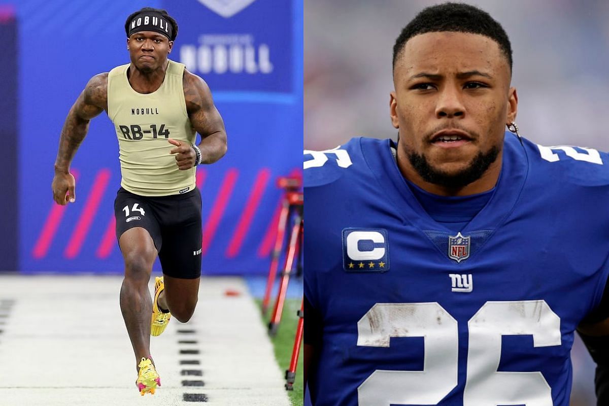 Bucky Irving vs Saquon Barkley 40 time: Which RB comes out on top?