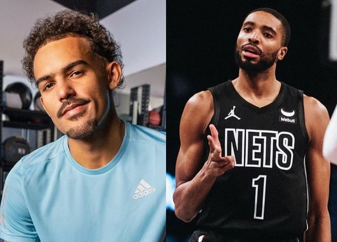 Trae Young playfully dismisses Mikal Bridges hitting Ice Trae celebration with middle finger emoji