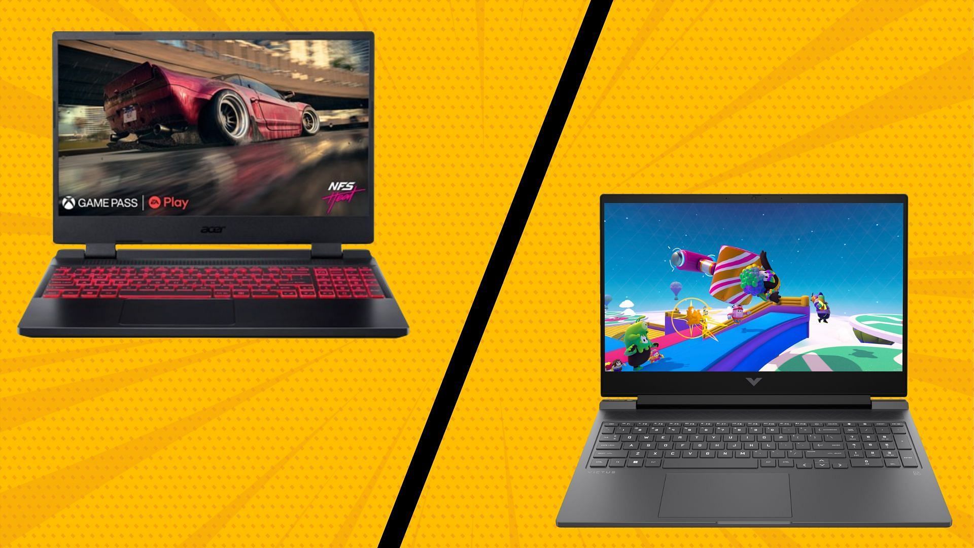 Acer Nitro 5 vs HP Victus: Which is the best mid-tier gaming laptop? (Image via Acer, HP)
