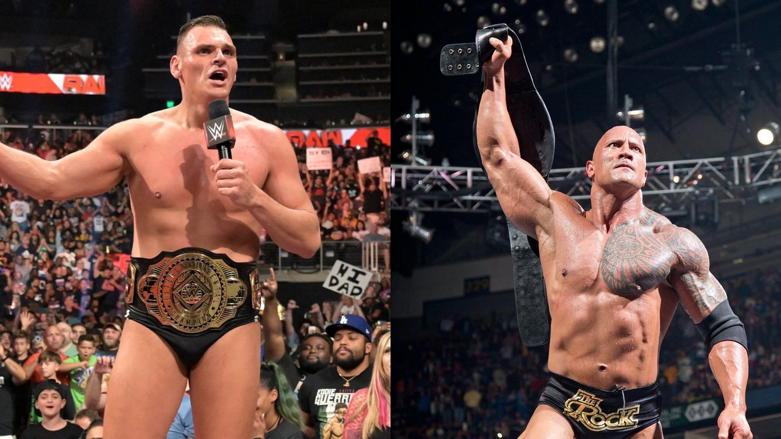 Gunther (left); The Rock (right)