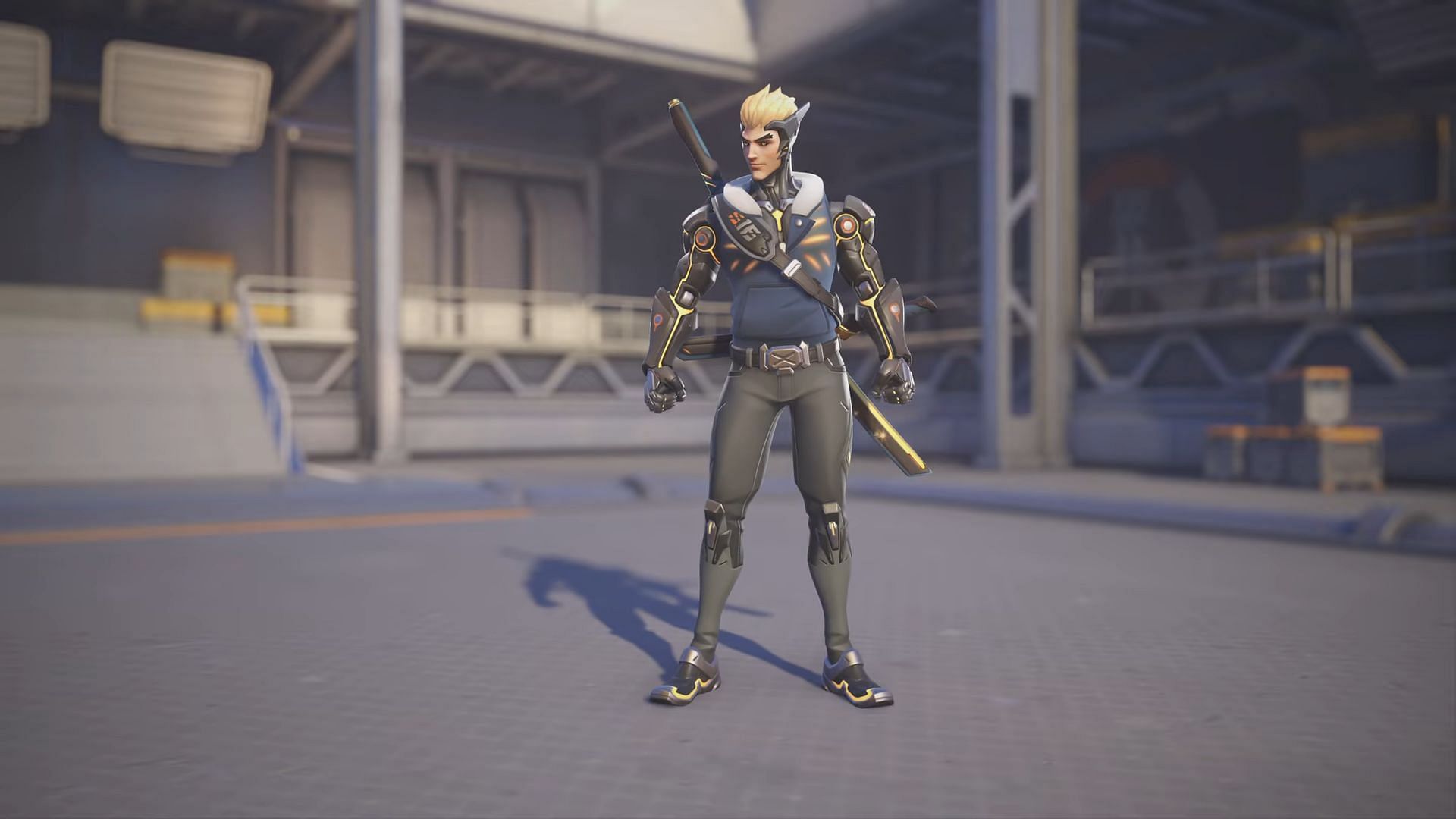 Genos&#039; skin as seen in Overwatch 2 (Image via Blizzard Entertainment)