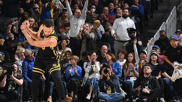 Who was the female courtside Warriors fan in viral Steph Curry's 'golf ...