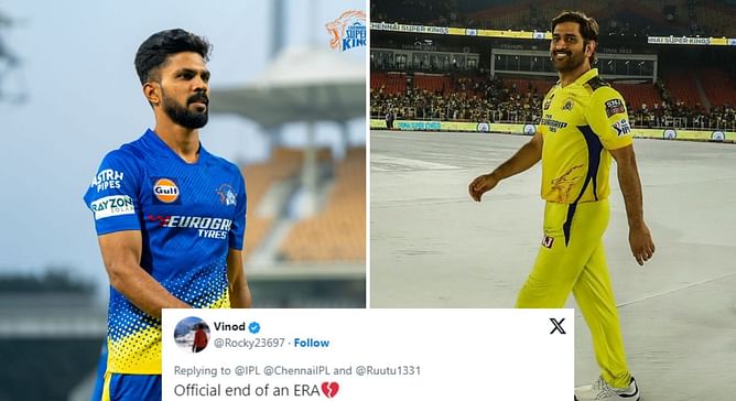 “End of an era” - Fans react as MS Dhoni hands over CSK captaincy to Ruturaj Gaikwad ahead of IPL opener vs RCB