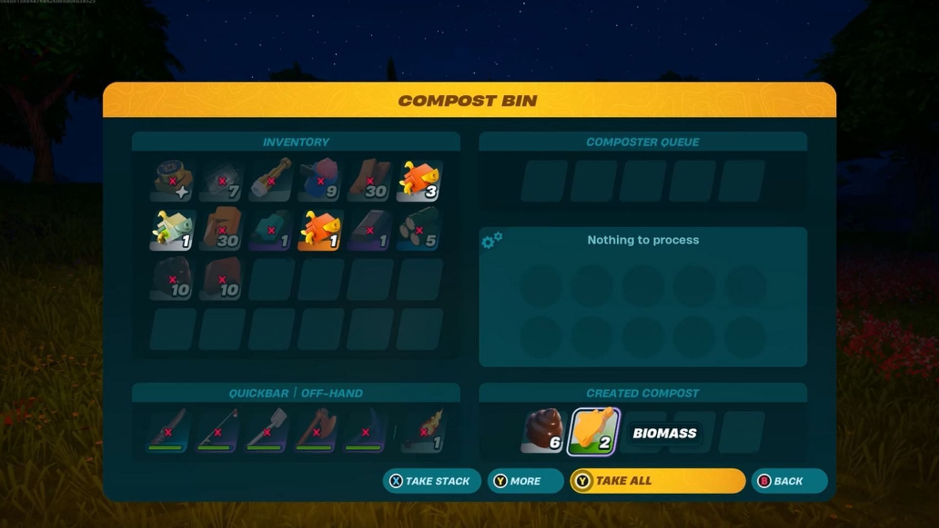 With Biomass, you will be able to craft the Power Cells (Image via YouTube/ Perfect Score)