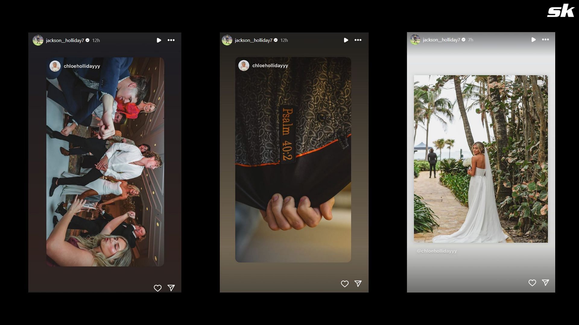 Screenshot from Holliday's IG story (@jackson_holliday7)