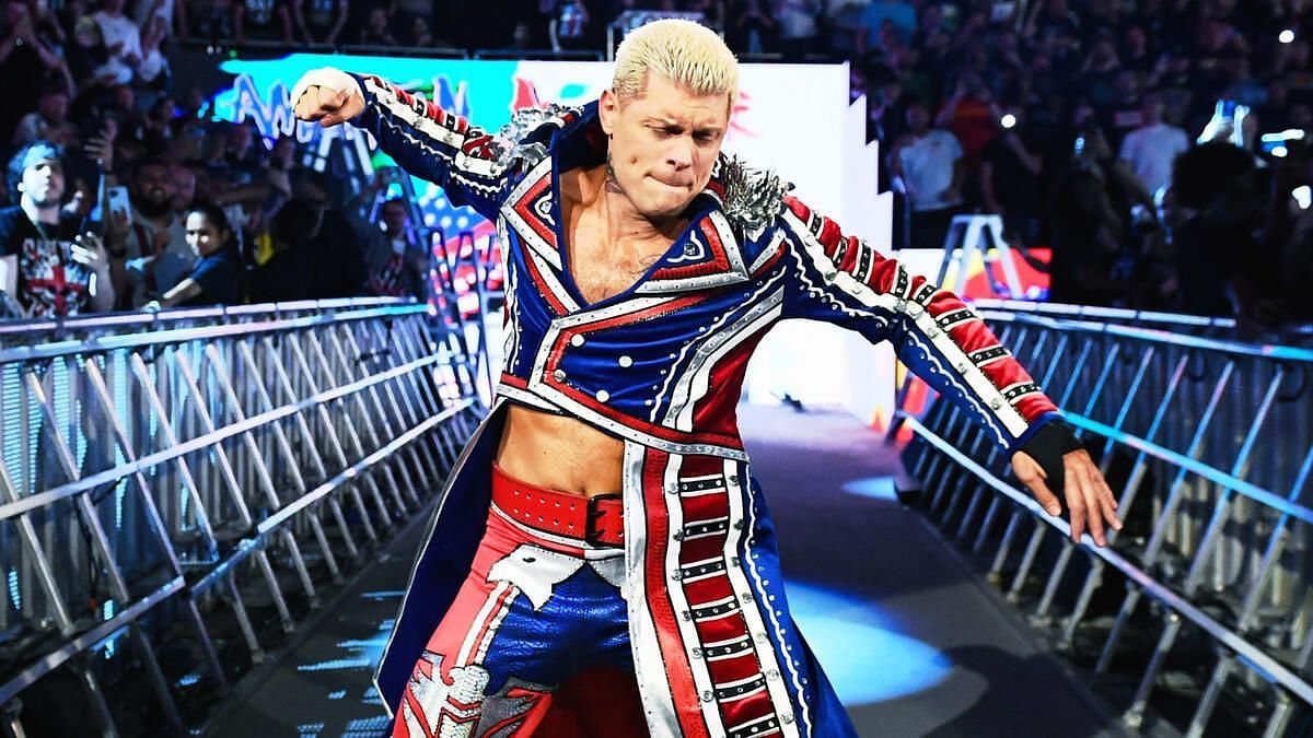 Cody Rhodes making his entrance at Money In The Bank 2023.