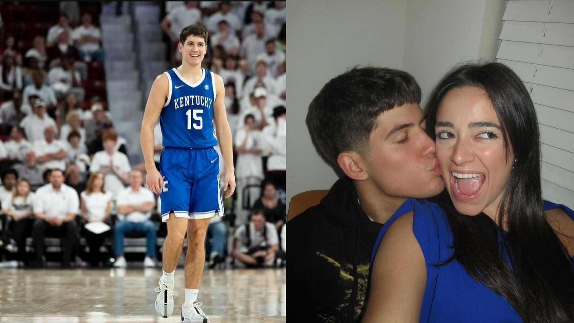 Kentucky Wildcats player, Reed Sheppard and GF, Brailey 