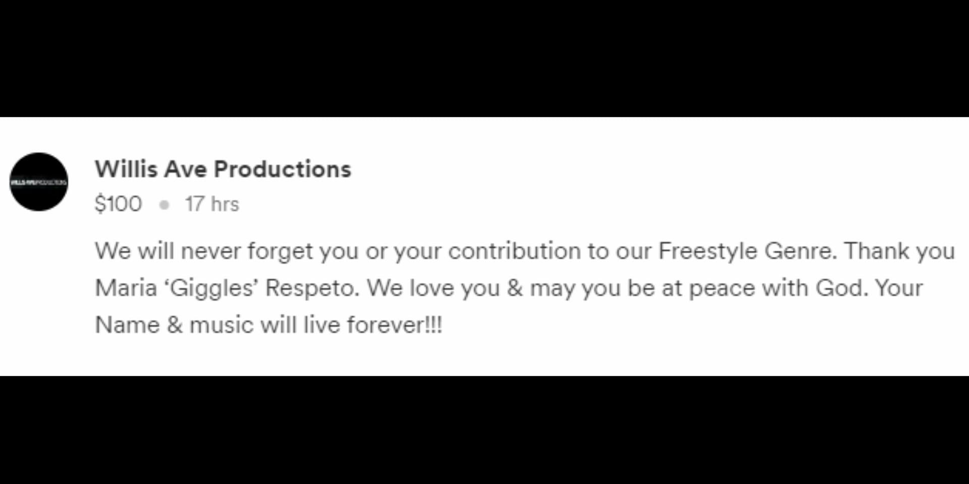 Netizens share their support and tributary messages to the Respeto family (Image via GoFundMe)