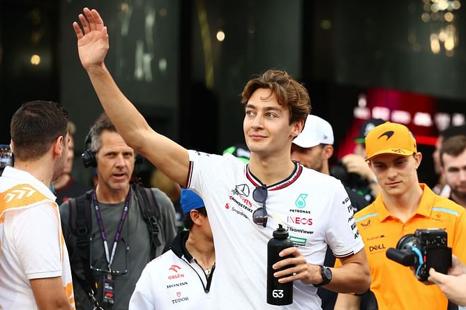 "He's been called by the stewards": George Russell addresses Fernando Alonso being investigated for the Mercedes driver's last-lap incident